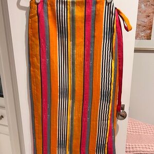 STAUD Colorful Striped Wrap Skirt - Sz Med